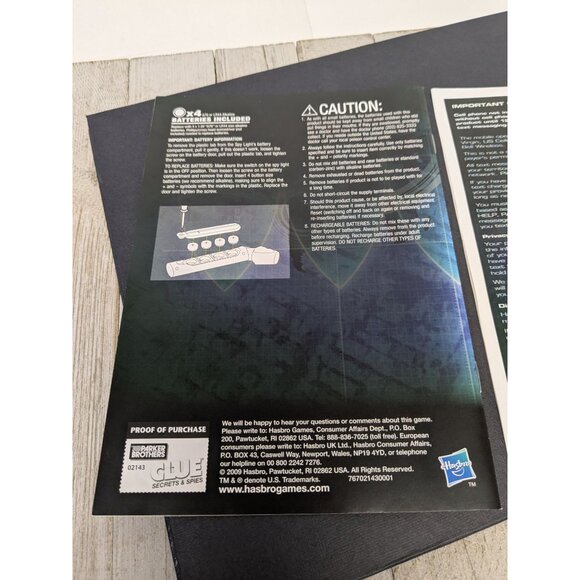 2009 Clue Secrets & Spies Board Game Replacement Parts Game Board Instructions - Picture 4 of 11